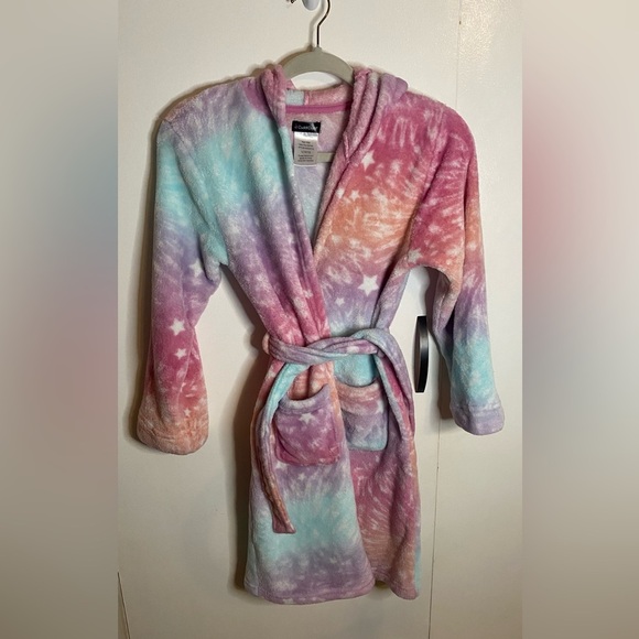 Cuddle Duds Soft Cozy Girls Hooded Robe, 10-12 - Picture 1 of 3